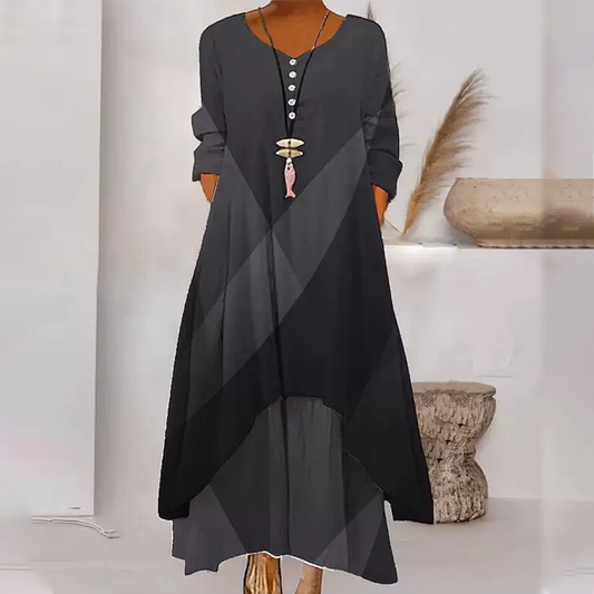 🍀[S-3XL]💖Rochie lungă, largă, cu imprimeu, pentru femei🎁